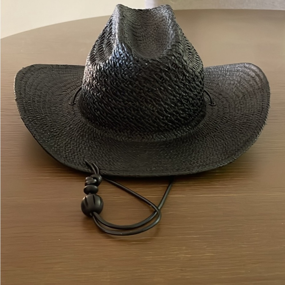 COPY - COPY - Lack of color 55cm (small) “The Outlaw II” hat in black. Cowboy h…